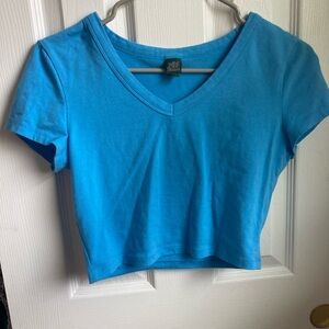 Wild Fable Blue V-Neck Women's Top